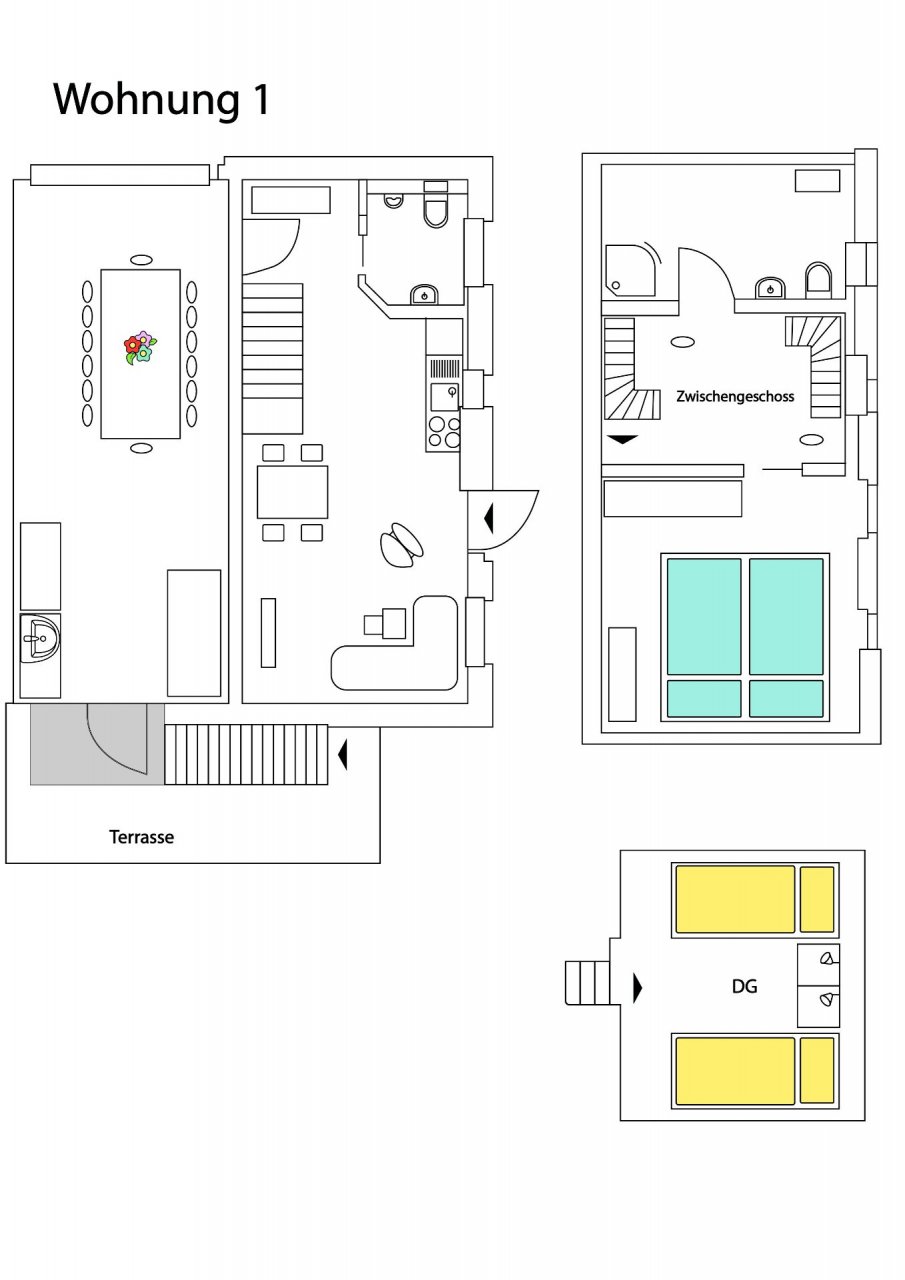 Wohnung 1 mit Diele, ü 2 Etagen Foto 28